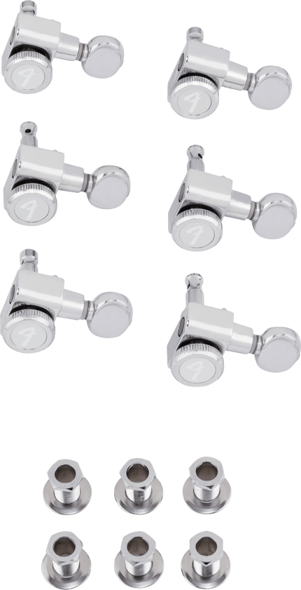 Fender Fender Staggered Locking Vintage-Style Buttons Polished Chrome 6 Tuner