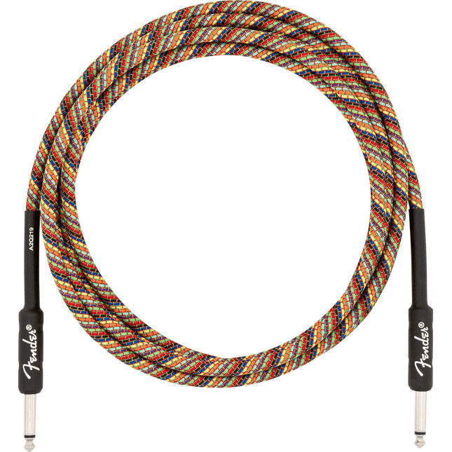 Fender Festival Straight/Flat End 5m Pure Hemp Rainbow Instrument Cable