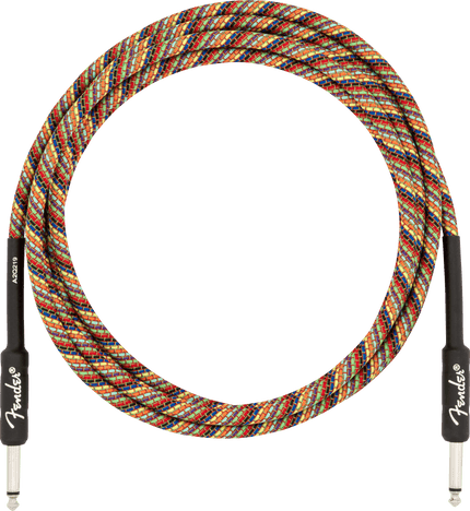 Fender Festival Düz/Düz Uçlu 5m Pure Hemp Rainbow Enstrüman Kablosu
