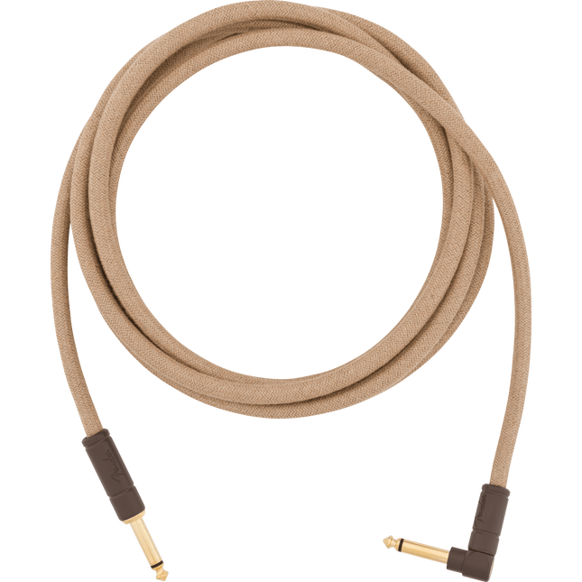 Fender Festival Straight/L-Terminated 5m Pure Hemp Brown Stripe Instrument Cable