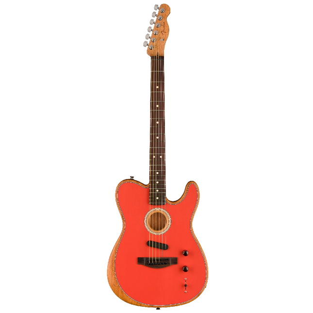 Fender Limited Edition Acoustasonic Player Telecaster Rosewood Fingerboard Fiesta Red Electric Acoustic Guitar