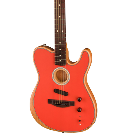Fender Limited Edition Acoustasonic Player Telecaster Rosewood Fingerboard Fiesta Red Electric Acoustic Guitar