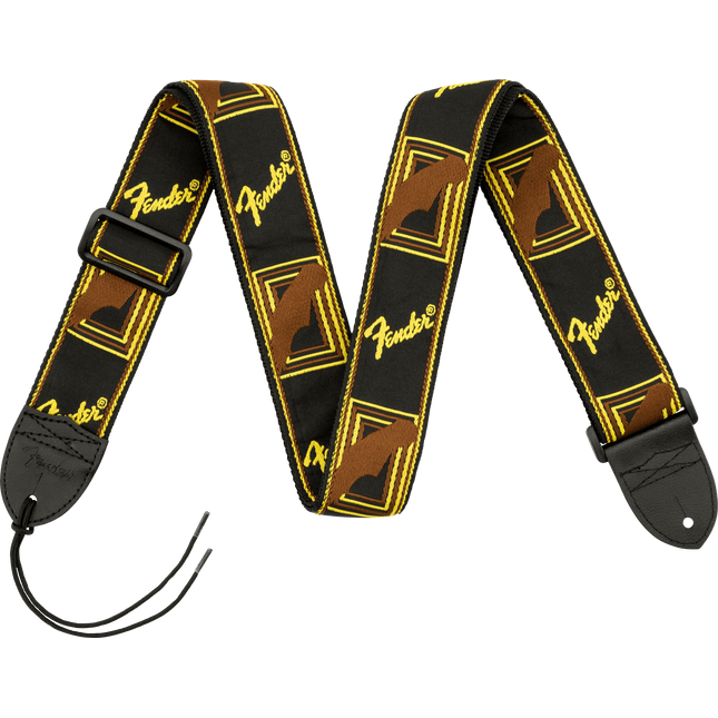 Fender Monogrammed Black/Grey/Blue Guitar Strap