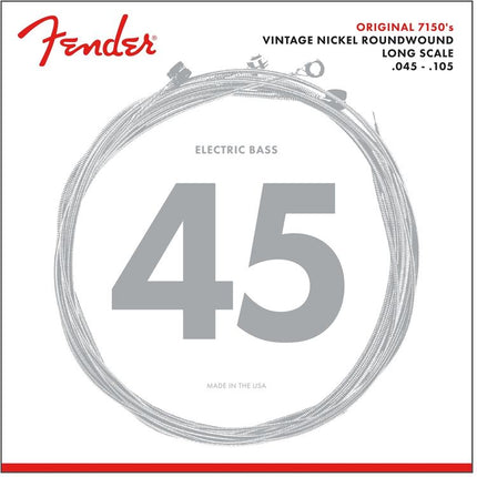 Fender Original 7150 Pure Nickel 7150M 45-105 Bass Gitar Teli 0737150406