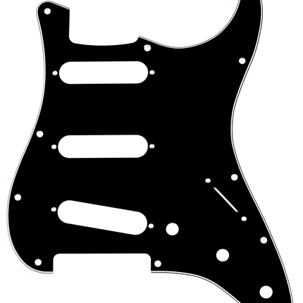 Fender Pickguard Stratocaster S/S/S 11-Hole Mount B/W/B 3-Ply Pickguard