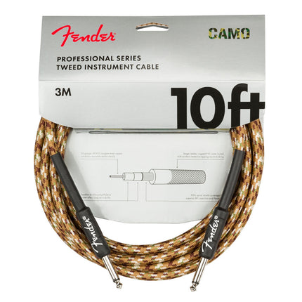 Fender Professional Straight/Plain End 3m Desert Camo Instrument Cable