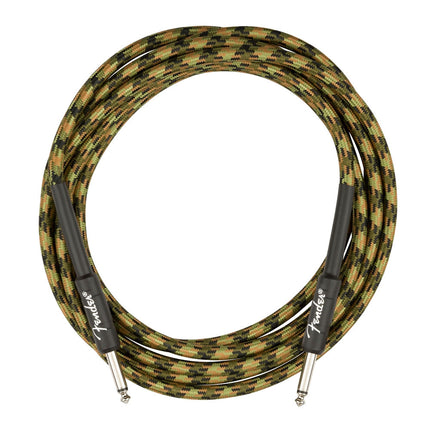 Fender Professional Straight/Plain End 5m Woodland Camo Instrument Cable