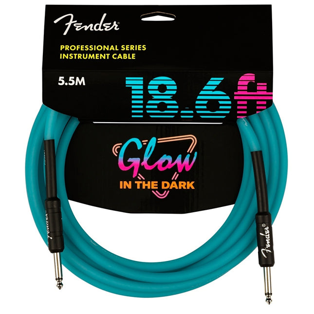 Fender Professional Fluorescent Blue 5m Instrument Cable