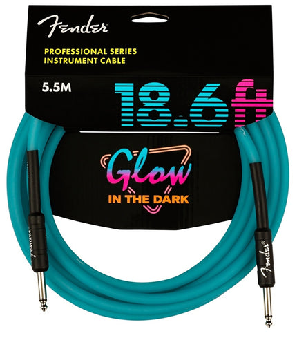 Fender Professional Fluorescent Blue 5m Instrument Cable
