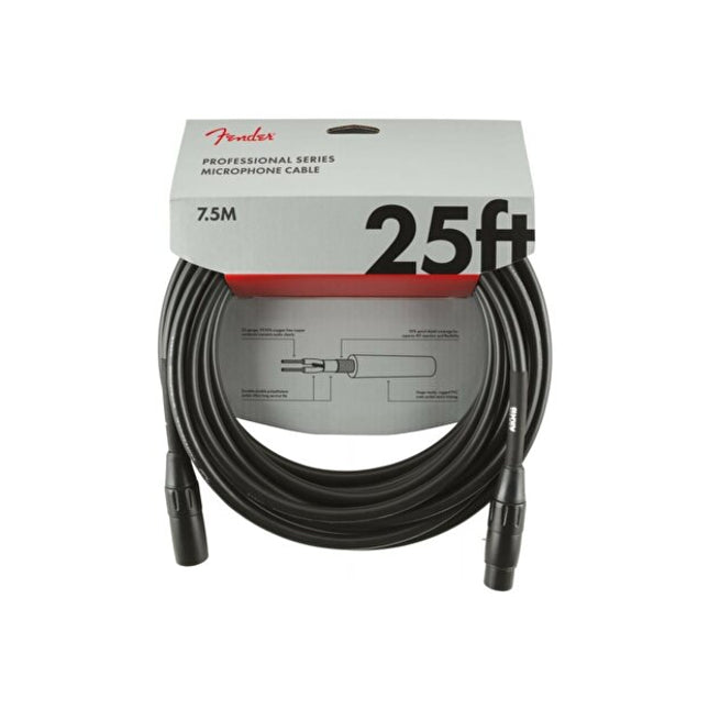 Fender Professional 7m Black Microphone Cable