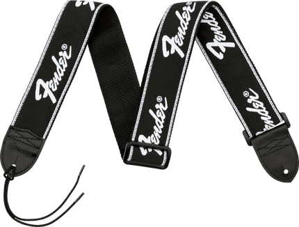 Fender Running Logo Black/White Logo Guitar Strap