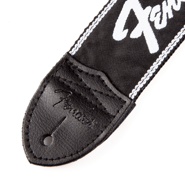 Fender Running Logo Black/White Logo Guitar Strap
