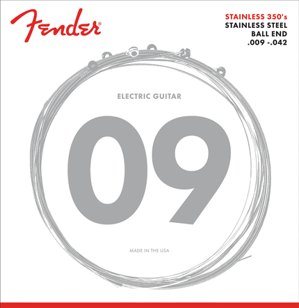 Fender Stainless 350s Stainless Steel Ball End 350R .010-.046 Electric Guitar String