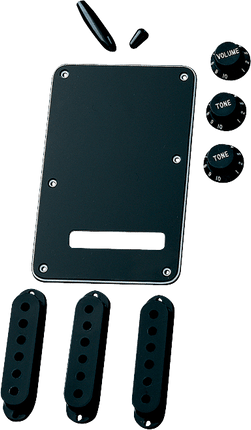 Fender Stratocaster Black Pickup Cover Accessory Kit