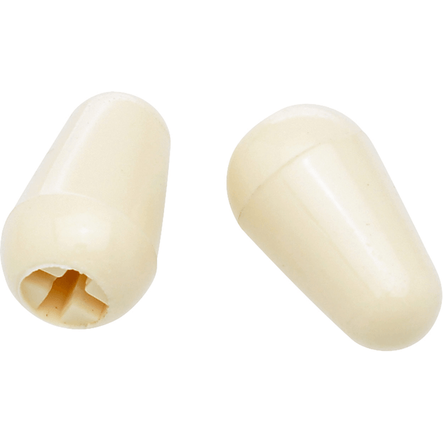 Fender Stratocaster Switch Tips White 2 Control Knob