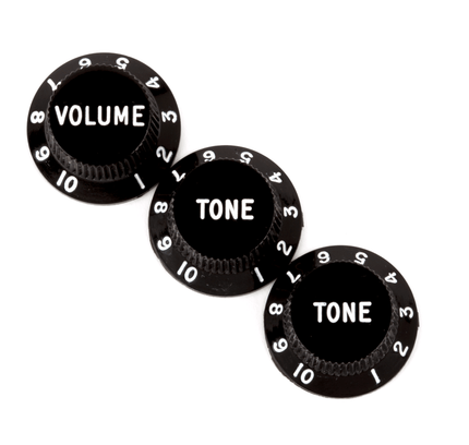 Fender Stratocaster White Volume Tone Tone 3 Control Knob