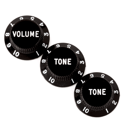 Fender Stratocaster White Volume Tone Tone 3 Control Knob