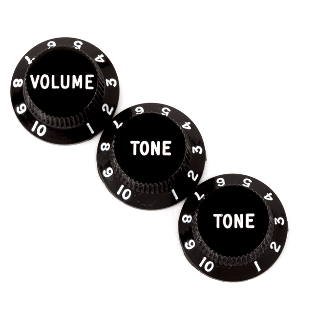 Fender Stratocaster White Volume Tone Tone 3 Control Knob