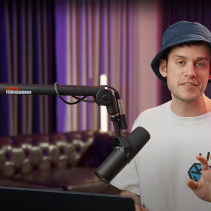 GFWMICBCBM4000 | Professional Broadcast Boom Mic Stand W/ Led Light