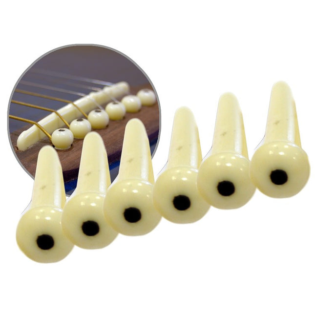 Guitar Accessory Acoustic Pin Set of 6 GATPA6WH