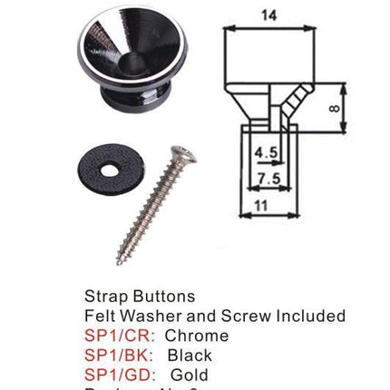 GİTAR ASKI PİMİ, GOLD, DR.PARTS