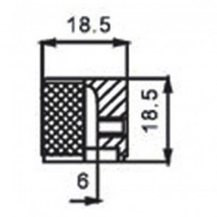 GİTAR POT. DÜĞME BAŞLIĞI (KUBBELİ) METAL, GOLD, (1
