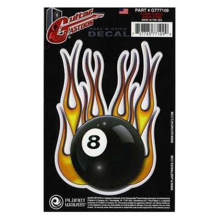 GTR TATTOO- FLAME 8 BALL STİCKER