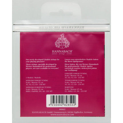 Hannabach 230MT Soprano Ukulele String Set (Hawaii Tuning) 