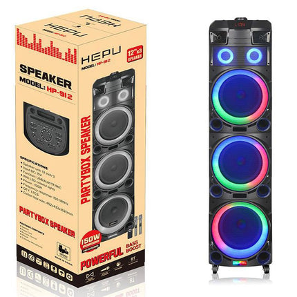 Hepu HP-918 3*12 Super Bass Party Box Bluetooth Speaker