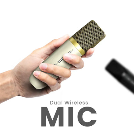 HiFuture Vocalist 100 Kablosuz Bluetooth 25W RGB Mikrofonlu TWS Taşınabilir Karaoke Sistemi Hoparlör Siyah