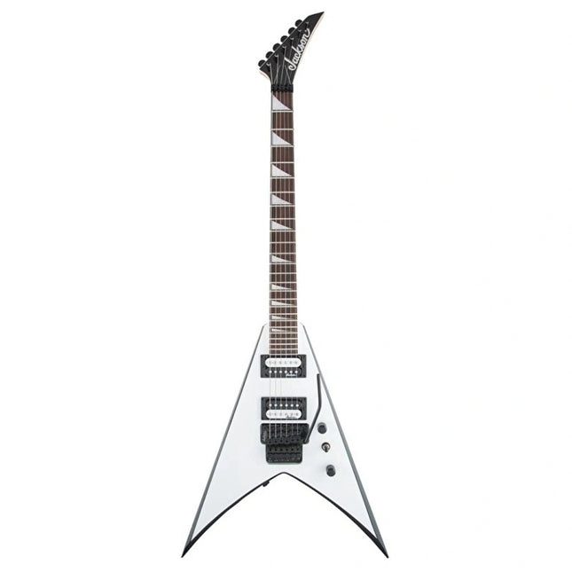 Jackson JS King V JS32 Amaranth Klavye White with Black Bevels Elektro Gitar