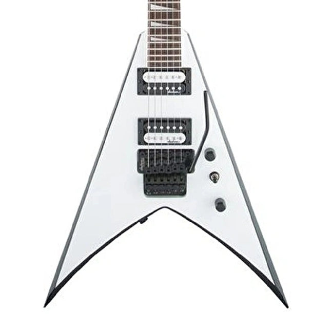 Jackson JS King V JS32 Amaranth Klavye White with Black Bevels Elektro Gitar