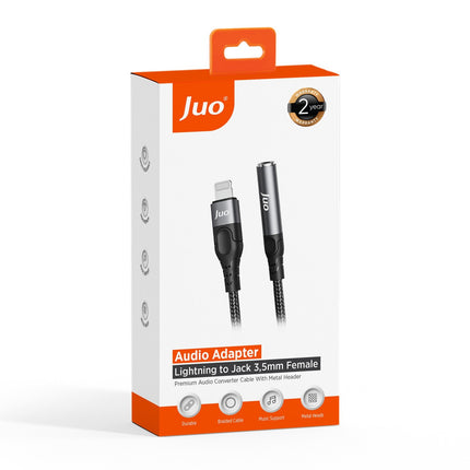 Juo Lightning to 3.5mm Jack Aux Headphone Converter Adapter Cable