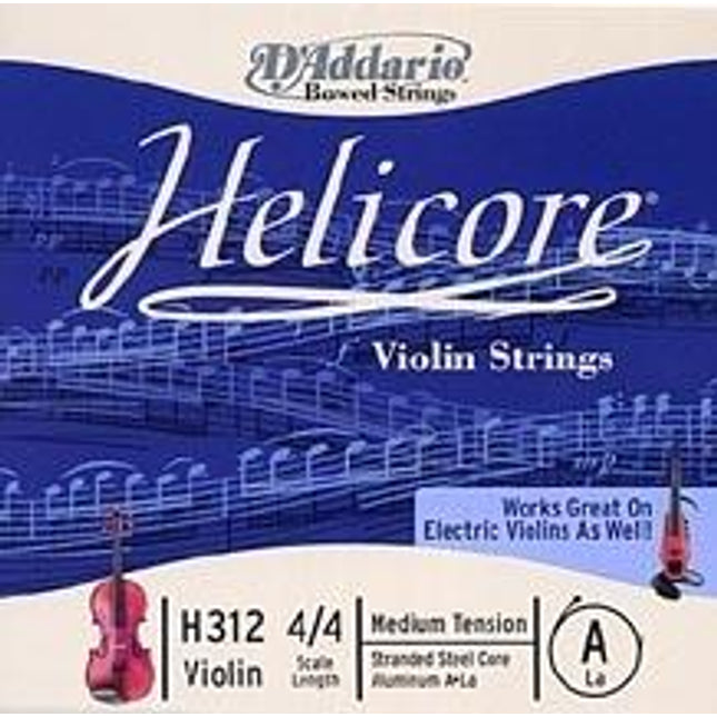 DADDARIO H312 KEMAN TEK TEL, HELICORE, 4/4, A-(LA), MEDIUM