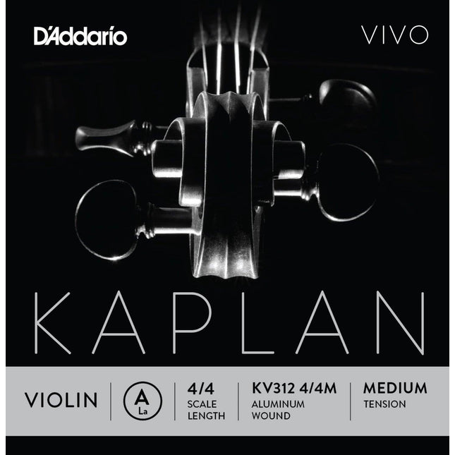 DADDARIO KV312 KEMAN TEK TEL, KAPLAN VIVO, 4/4, A-(LA), MEDIUM