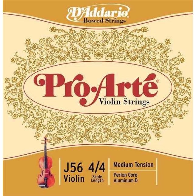 DADDARIO J56 KEMAN TEL SETİ, PRO-ARTE, 4/4, MEDIUM