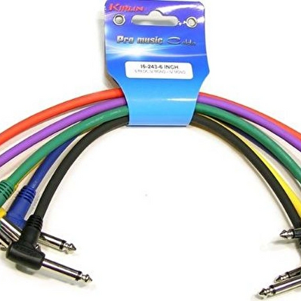 KIRLIN I6-243-0.15M-6COLORS 6'lı Pedal Ara Kablo
