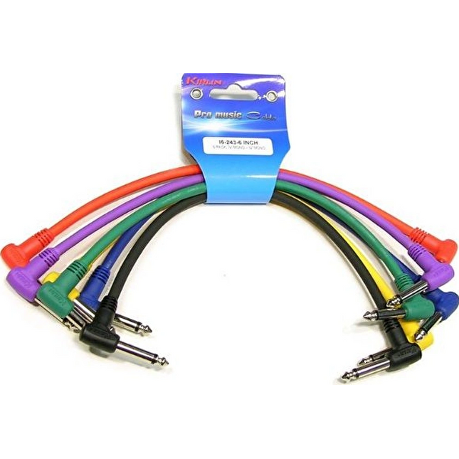 KIRLIN I6-243-0.15M-6COLORS 6'lı Pedal Ara Kablo