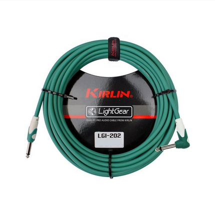 Kirlin LGI-202GR 1/4'' Mono Düz Uç - Dik Açılı 3 Metre Kablo