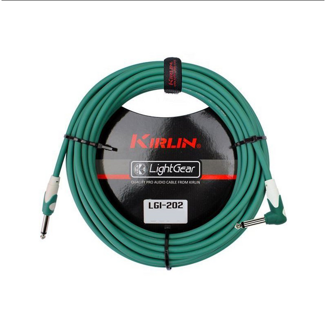 Kirlin LGI-202GR 1/4'' Mono Düz Uç - Dik Açılı 3 Metre Kablo