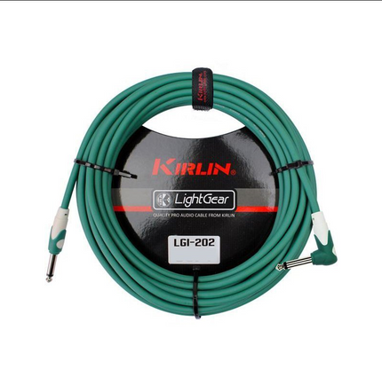 Kirlin LGI-202GR 1/4'' Mono Düz Uç - Dik Açılı 3 Metre Kablo