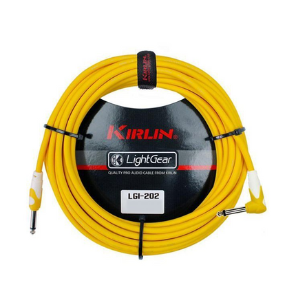 Kirlin LGI-202YE 1/4'' Mono Düz Uç - Dik Açılı 3 Metre Kablo