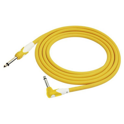 Kirlin LGI-202YE 1/4'' Mono Düz Uç - Dik Açılı 3 Metre Kablo