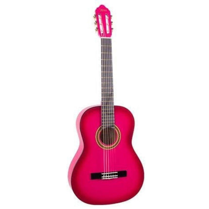 VALENCIA VC101TPKS KLASİK GİTAR, 1/4, PEMBE, SAP ÇELİKLİ