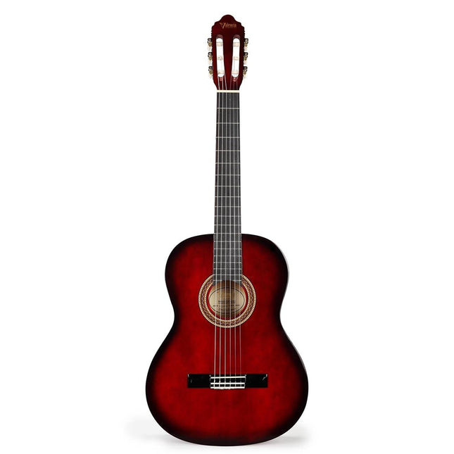 VALENCIA VC104TRDS KLASİK GİTAR, 4/4, KIRMIZI SUNBURST, SAP ÇELİKLİ