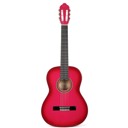 VALENCIA VC104TPKS KLASİK GİTAR, 4/4, PEMBE SUNBURST, SAP ÇELİKLİ