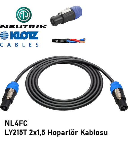 Klotz Neutrik Spk-Spk Sepacon Speaker Cable - 11 Meters