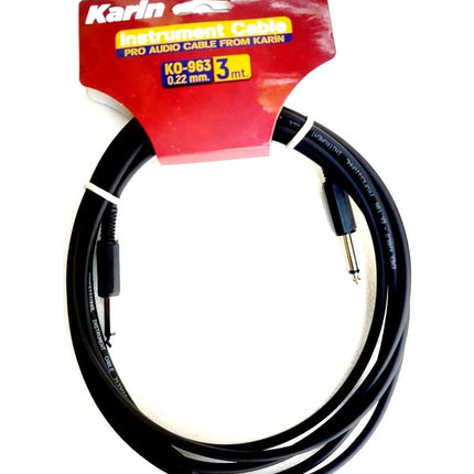 KO963 - 3 Metre Enstruman Kablosu (Siyah)