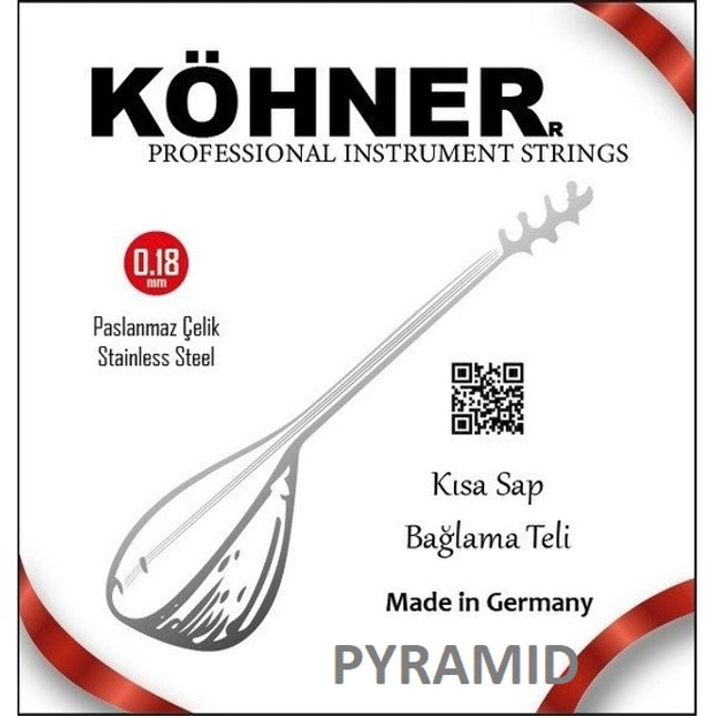 Köhner Pyramid Saz String 0 18 Short Neck Baglama String