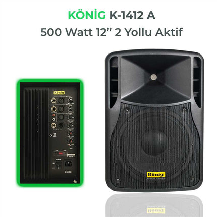 König K-1412A 12'' 500W Active Cabinet
